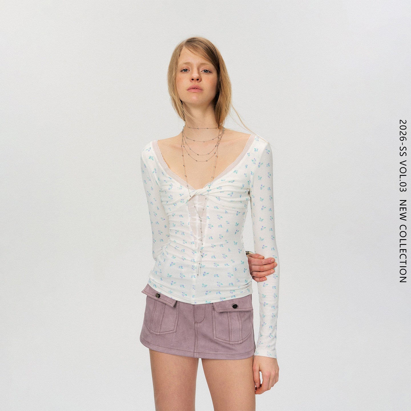 The NeverMore Sexy Mesh Floral Spliced Fitted Womens Stretch Long Sleeve Crop Tops