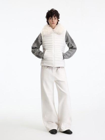 RUN TO THE FUTURE 90% White Duck Down Thick Slim Casual Turn Collar Ladies Down Jackets