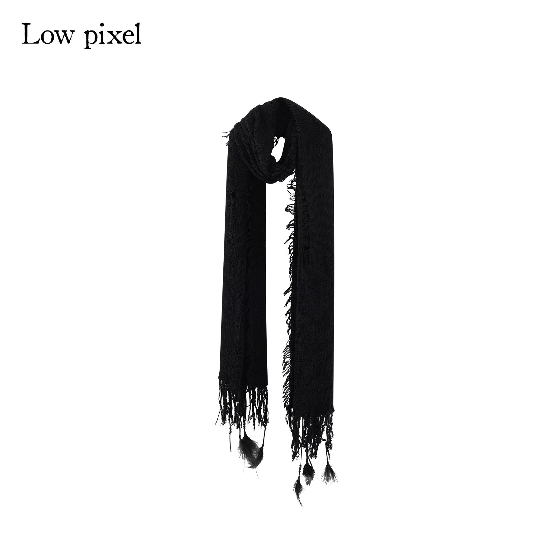 Low_pixel_Waist_Defining_Wool_Knit_Tassel_Casual_Long_Sleeve_Round_Neck_Black_Maxi_Dresses_MISSTT