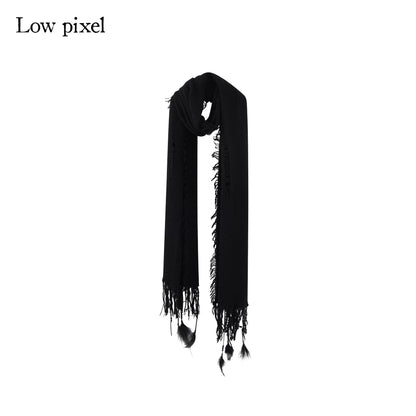 Low_pixel_Waist_Defining_Wool_Knit_Tassel_Casual_Long_Sleeve_Round_Neck_Black_Maxi_Dresses_MISSTT