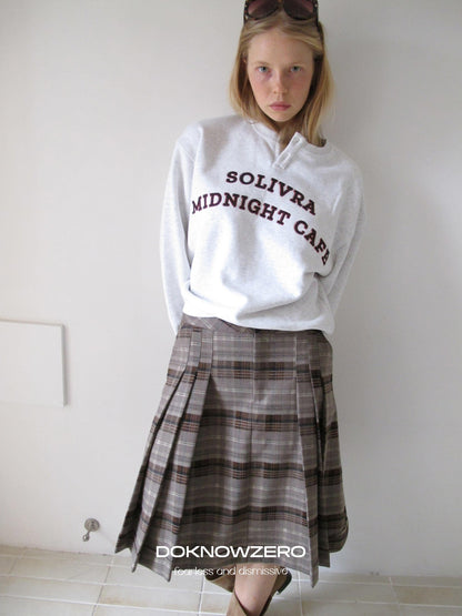 DKZ OFFICIAL Embroidered Letter Print Flocked Loose Women&