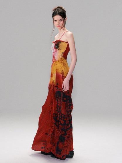 The NeverMore Rayon Cotton Blend Vintage Strapless A Line Slim Women Vacation Maxi Dresses