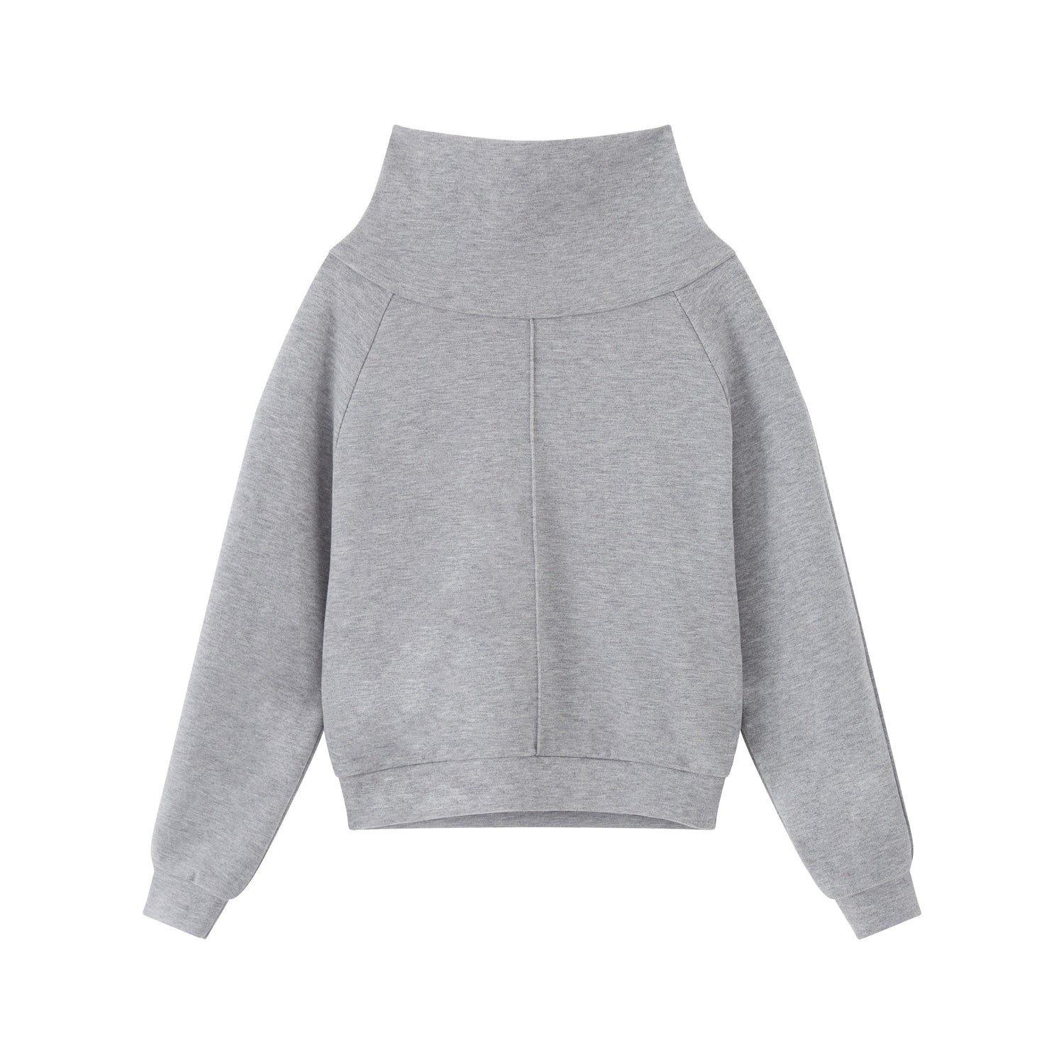 RUN_TO_THE_FUTURE_Asymmetric_Slanted_Neck_Loose_Fit_Retro_Office_Pullover_Heather_Gray_Sweatshirts_MISSTT