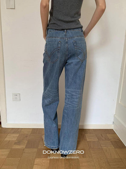 DKZ OFFICIAL Blue Washed Pocket Cleanfit Women&