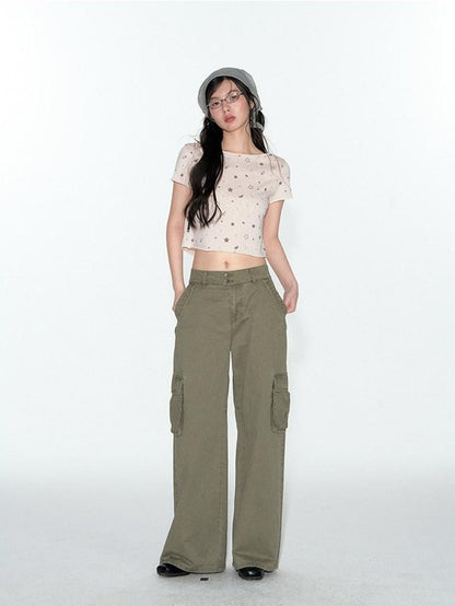 NAPSNAPS Star Print Asymmetric Slanted Shoulder Women&
