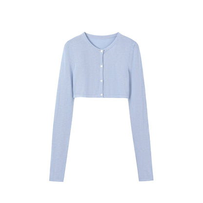 7Shiftin Breathable Striped Two Piece Cardigan Pullover Women Casual Long Sleeve T-Shirts