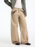 RUN_TO_THE_FUTURE_Leopard_Patchwork_Casual_Loose_Straight_Leg_Mid_Rise_Zip_Fly_Cotton_Khaki_Chinos_MISSTT