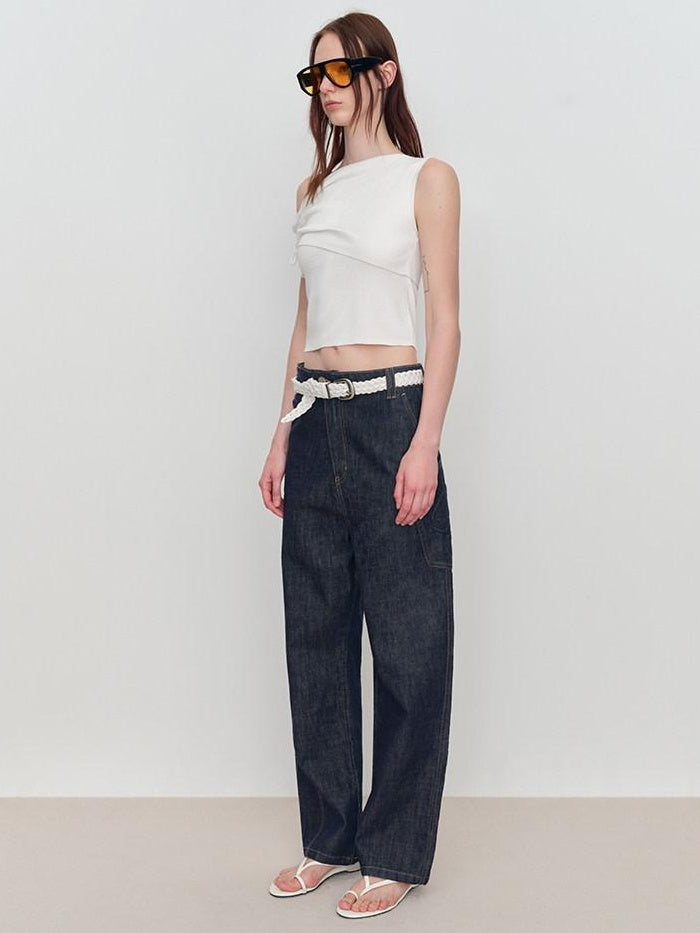 RUN TO THE FUTURE Original Asymmetric One Shoulder Slim Short Tshirt Black White Women Crop Tops