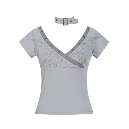 Cest_Nous_Pink_Blue_Butterfly_Print_Cross_V-neck_Women&