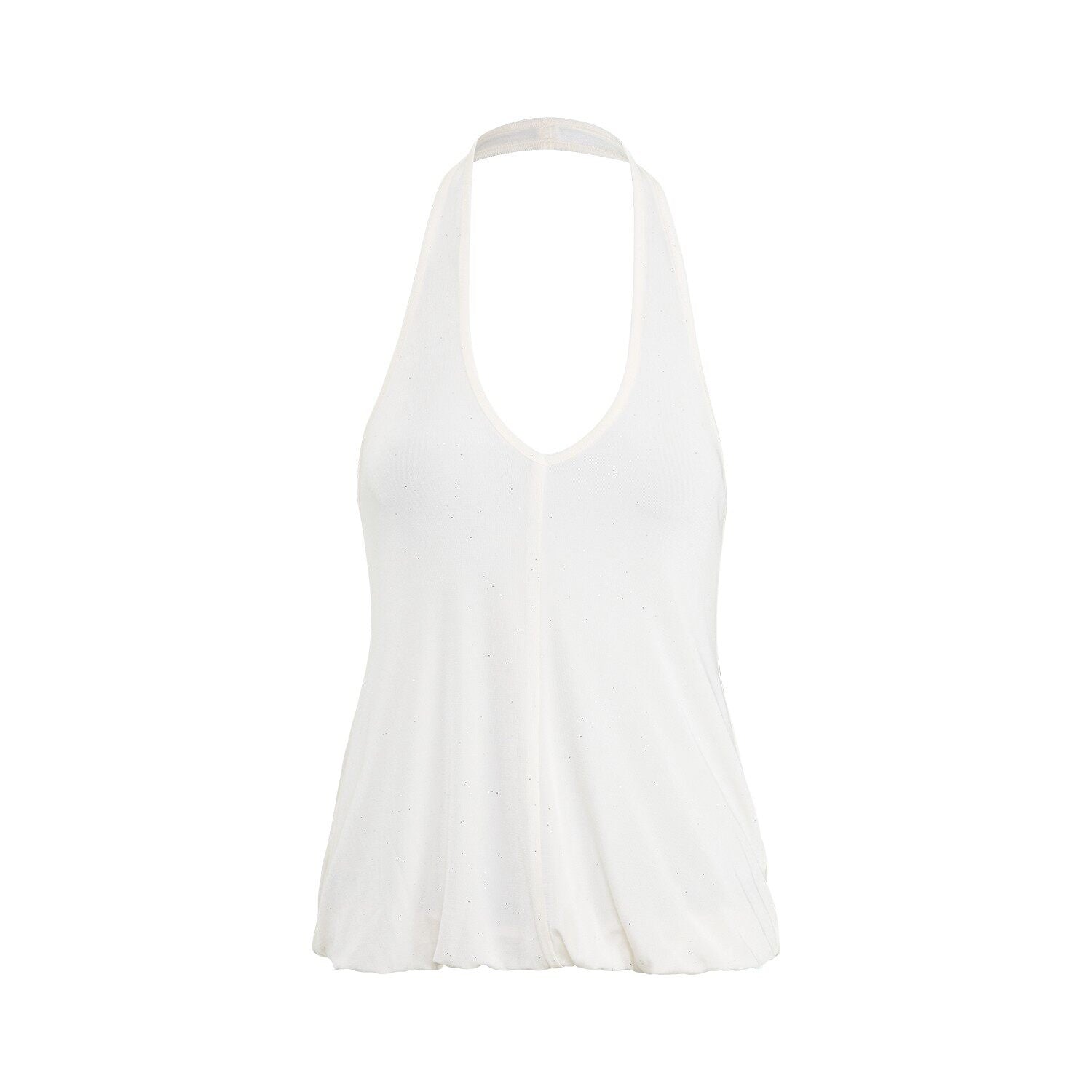 RUN_TO_THE_FUTURE_Shimmer_Sequin_Halter_Cropped_Unlined_Solid_Stretch_Polyester_Women_Camisoles_MISSTT