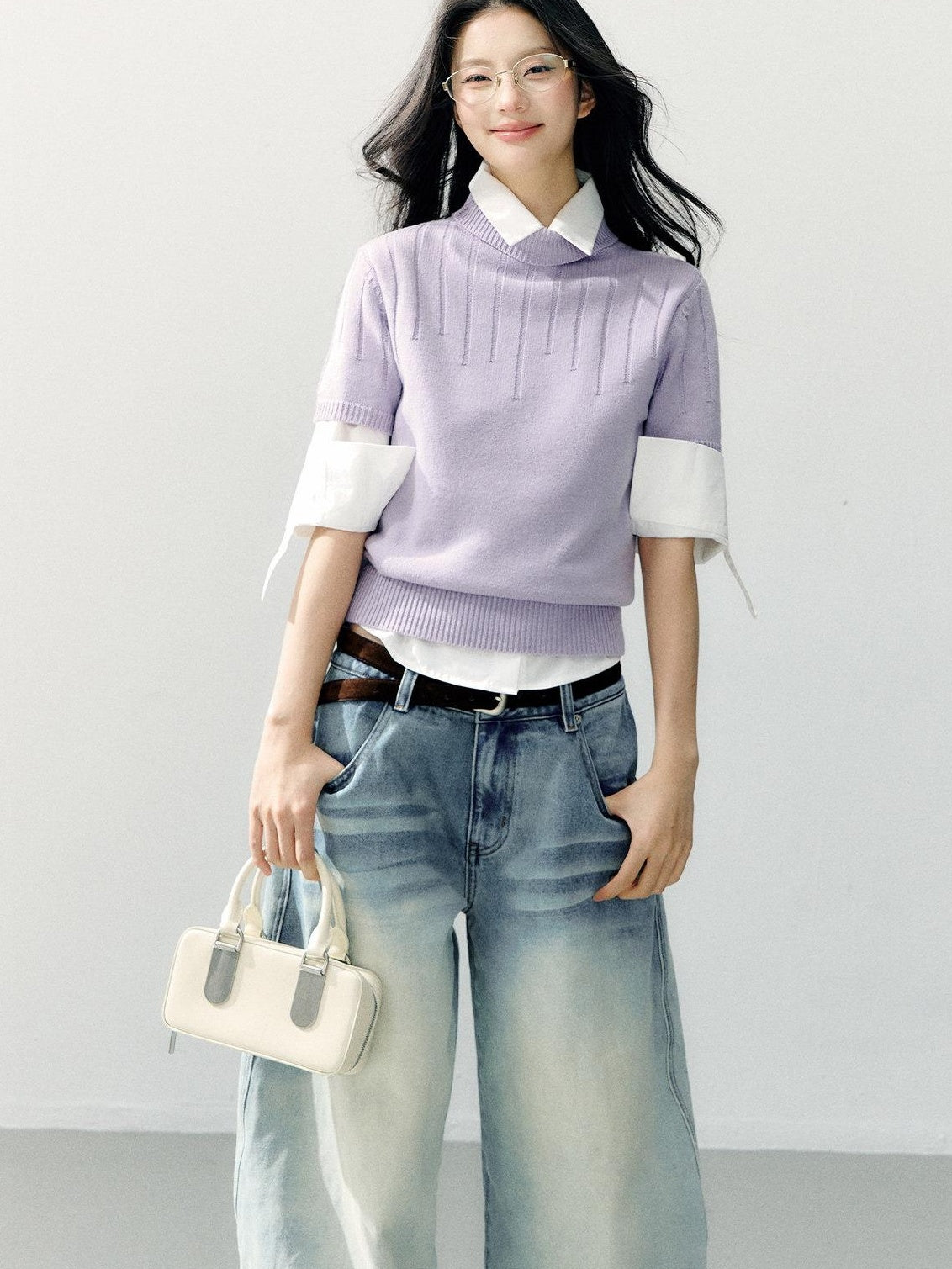 7Shiftin Cozy Versatile Relaxed Fit Commuter Office Knit Pullover For Women Sweaters