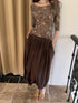 9rotic_Coffee_Brown_Pleated_Ruched_Bubble_Hem_Women&