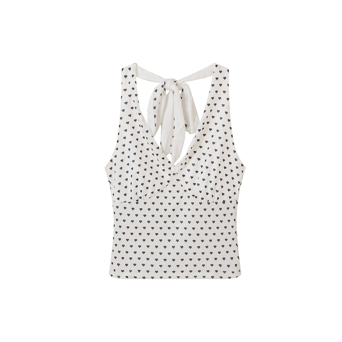 AE30_Saint_Heart_Print_Black_White_Polka_Dot_Open_Back_Women&