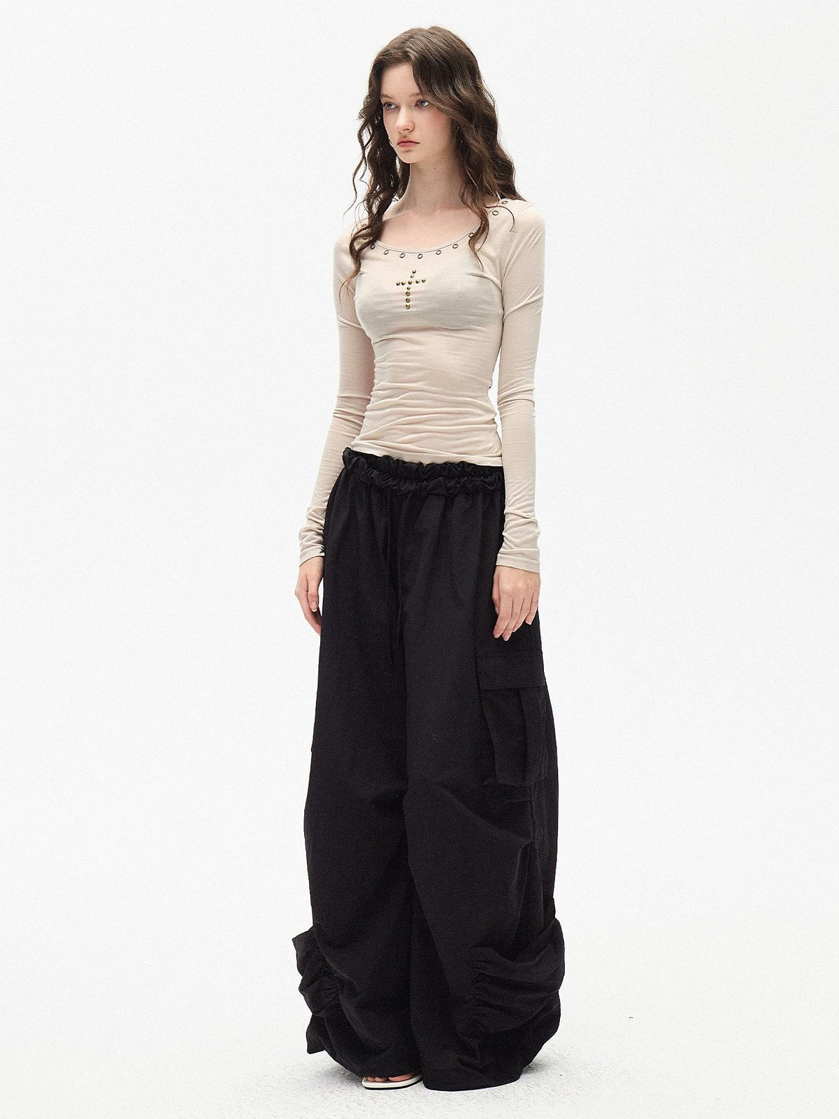 AE30 Saint Print Open Back Mesh Panel Women&