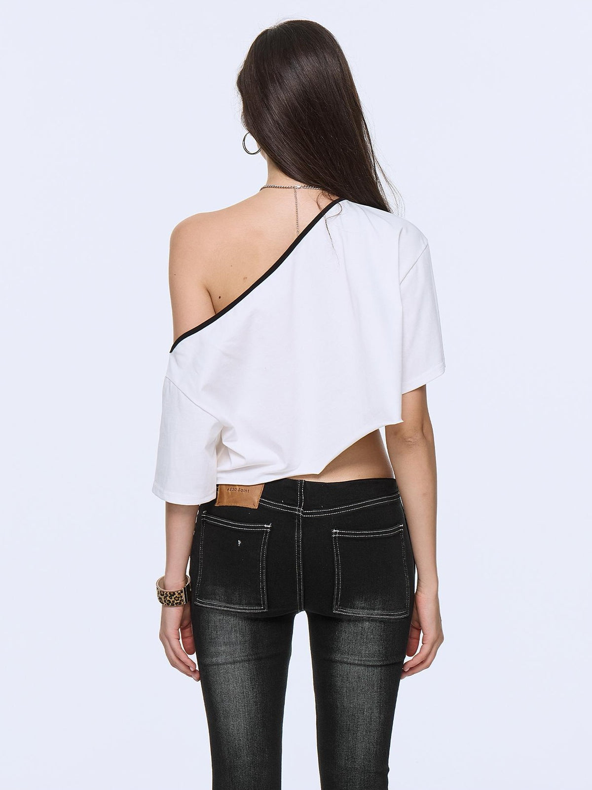 AE30 Saint Printed Belted Asymmetric Loose Women&