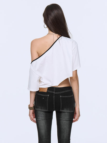 AE30 Saint Printed Belted Asymmetric Loose Women&