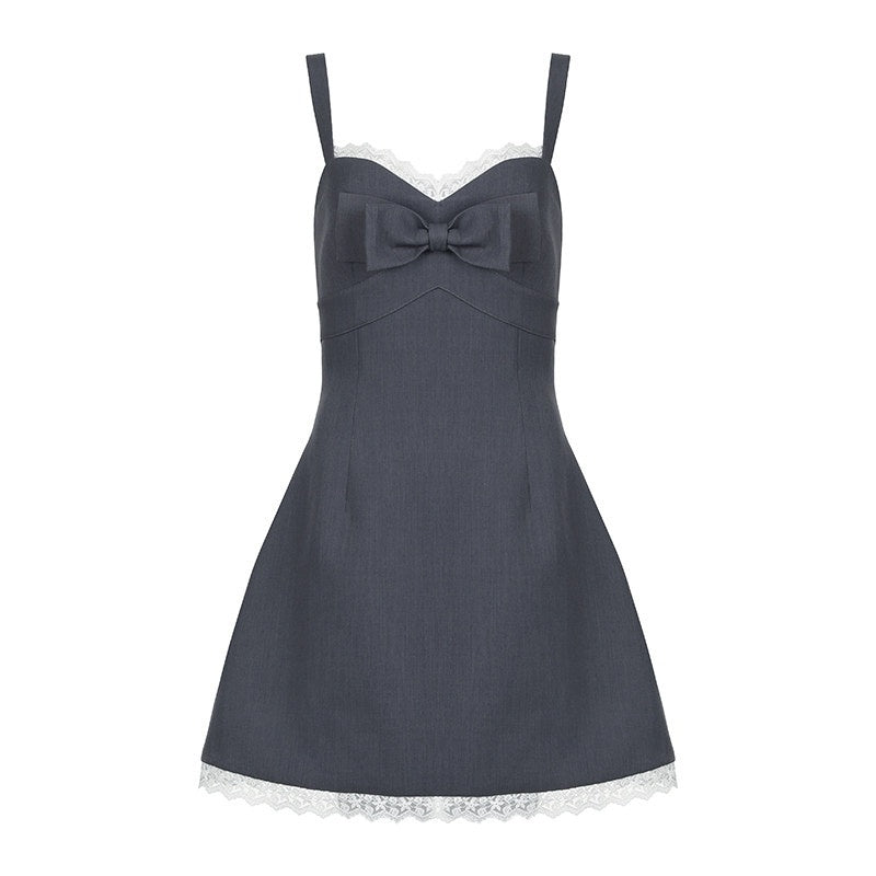 AFTADAWN_3d_Bow_V-neck_Cinched_Waist_Aline_Wide_Strap_Women&