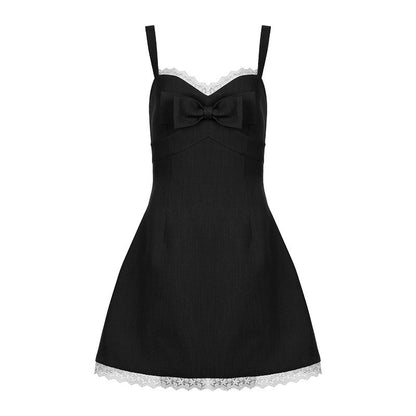 AFTADAWN_3d_Bow_V-neck_Cinched_Waist_Aline_Wide_Strap_Women&