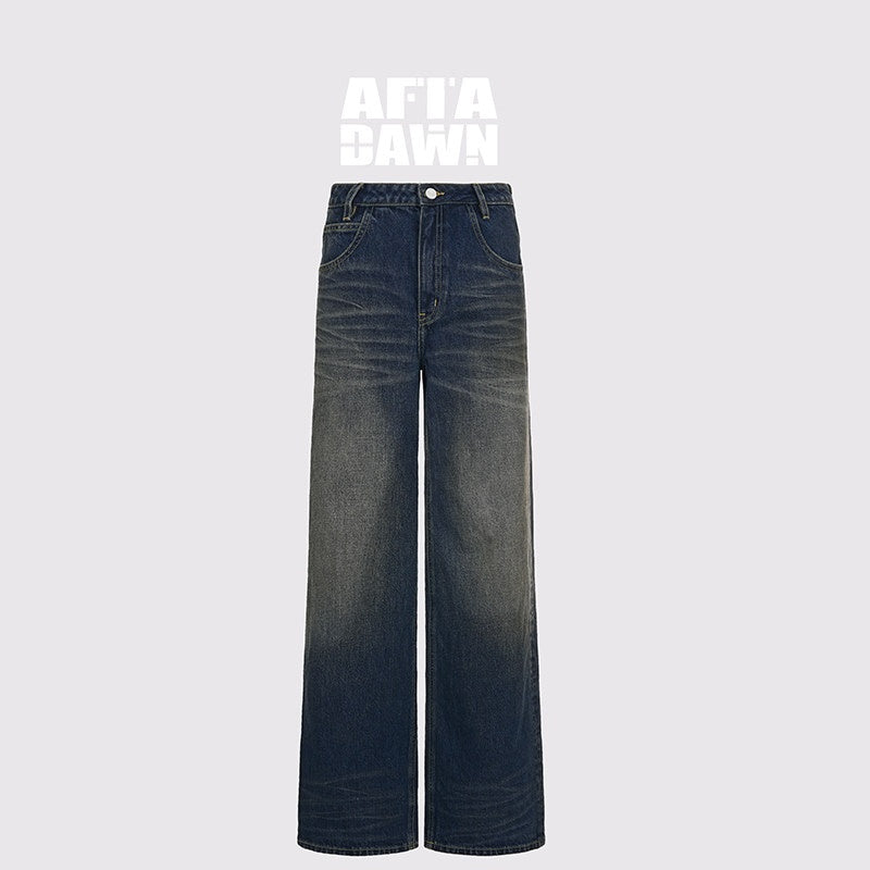 AFTADAWN_96%_Cotton_Stretch_Distressed_Wash_Straight_Natural_Waist_Zipper_Fly_Jeans_MISSTT