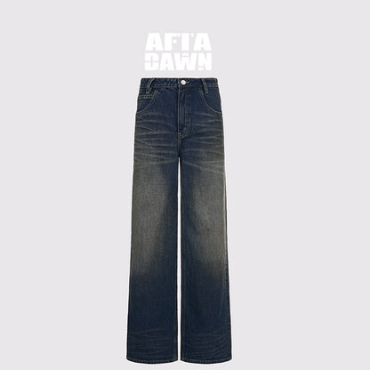 AFTADAWN_96%_Cotton_Stretch_Distressed_Wash_Straight_Natural_Waist_Zipper_Fly_Jeans_MISSTT