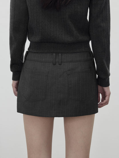 AFTADAWN After Dawn Black Striped Single Breasted Two Button Oversize Blazer
