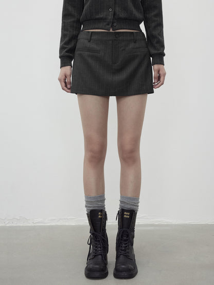 AFTADAWN After Dawn Black Striped Single Breasted Two Button Oversize Blazer