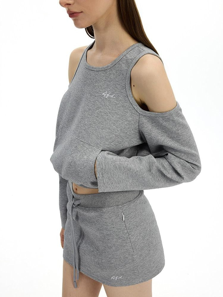 AFTADAWN Airy Off Shoulder Large Pocket Loose Women&