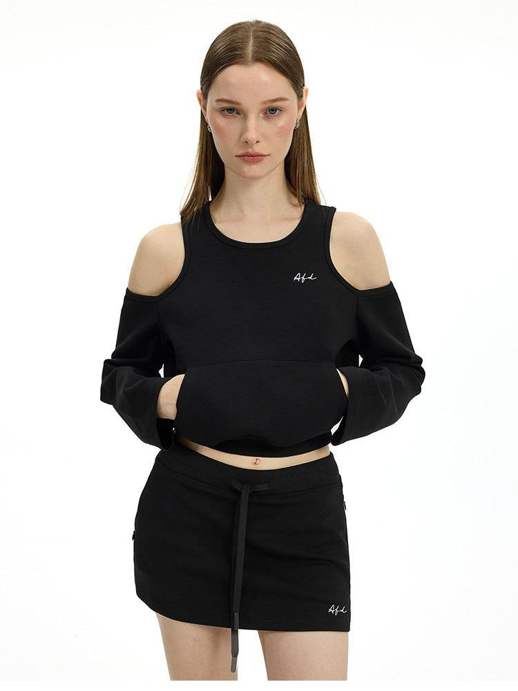 AFTADAWN Airy Off Shoulder Large Pocket Loose Women&