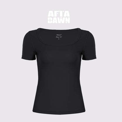 AFTADAWN_Airy_Quick_Dry_U_Neck_Slim_Fit_Sport_Women&
