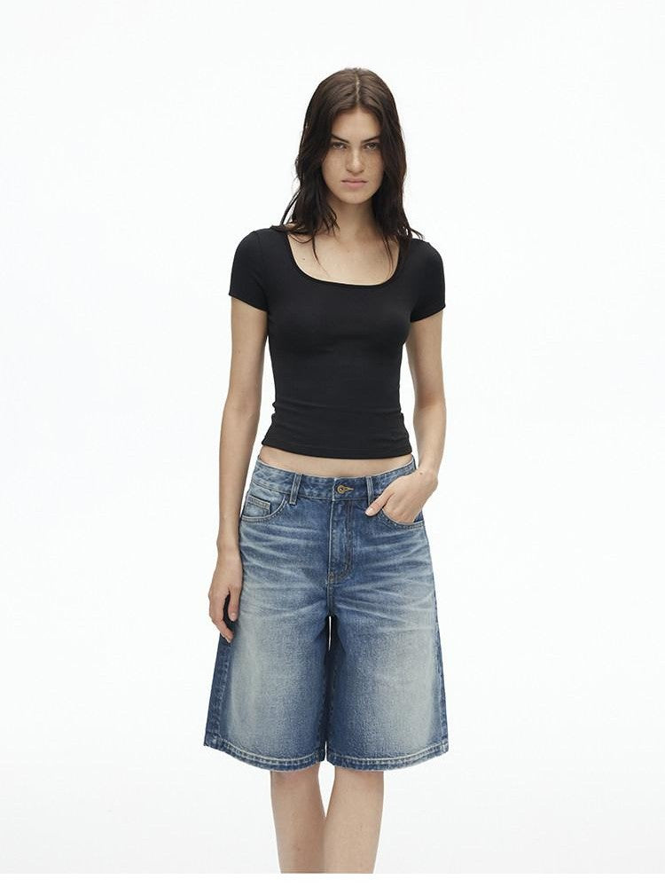 AFTADAWN Airy Quick Dry U Neck Slim Fit Sport Women&