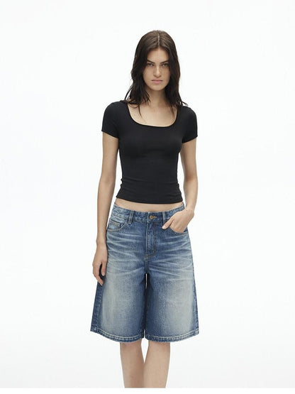 AFTADAWN Airy Quick Dry U Neck Slim Fit Sport Women&