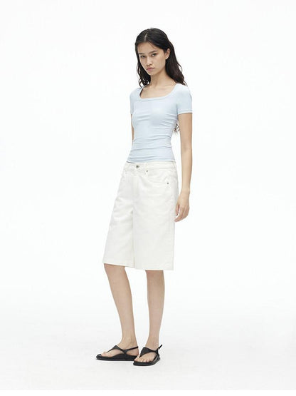AFTADAWN Airy Quick Dry U Neck Slim Fit Sport Women&