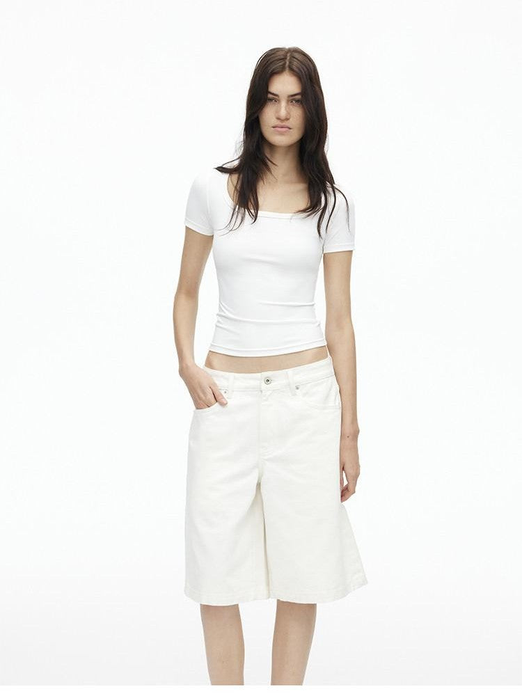 AFTADAWN Airy Quick Dry U Neck Slim Fit Sport Women&