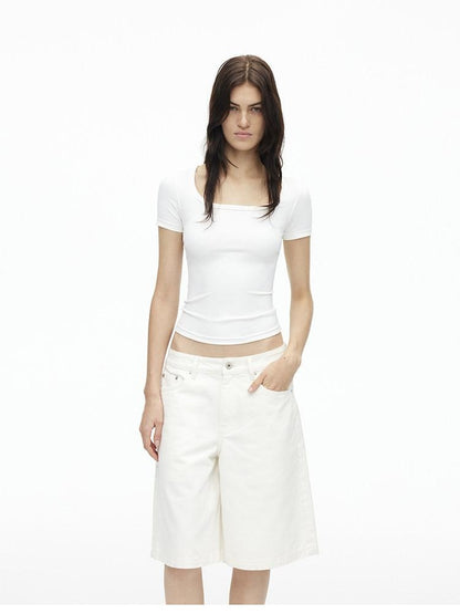 AFTADAWN Airy Quick Dry U Neck Slim Fit Sport Women&