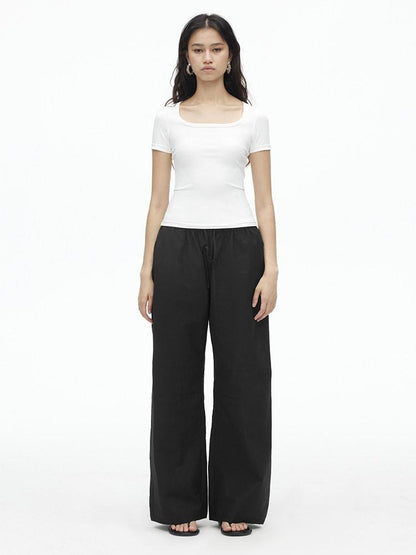 AFTADAWN Airy Quick Dry U Neck Slim Fit Sport Women&
