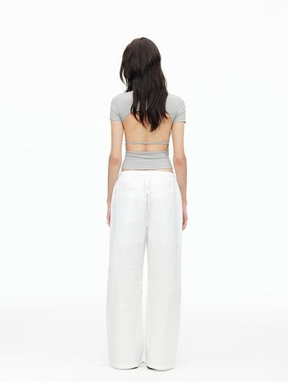 AFTADAWN Airy U Back Cooling U Neck Quick Dry Slim Fit Sports Top