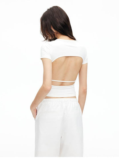AFTADAWN Airy U Back Cooling U Neck Quick Dry Slim Fit Sports Top