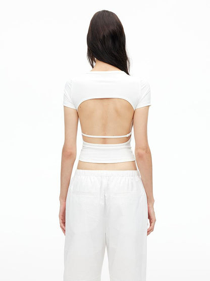 AFTADAWN Airy U Back Cooling U Neck Quick Dry Slim Fit Sports Top