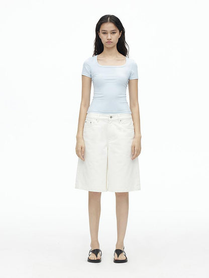 AFTADAWN Airy U Neck Motion Tee UV Cool Stretch Fit