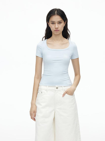 AFTADAWN Airy U Neck Motion Tee UV Cool Stretch Fit