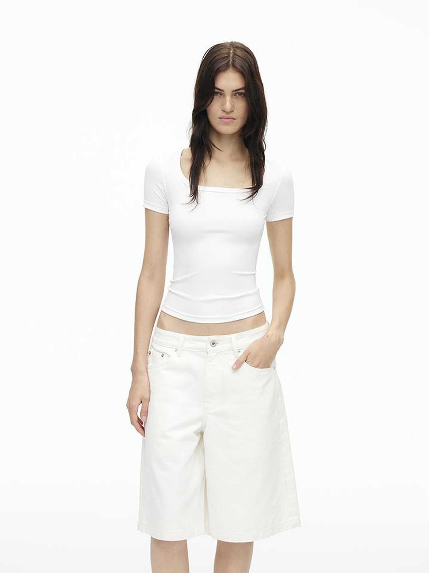 AFTADAWN Airy U Neck Motion Tee UV Cool Stretch Fit