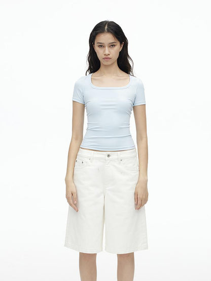AFTADAWN Airy U Neck Motion Tee UV Cool Stretch Fit