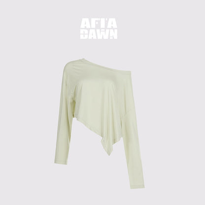AFTADAWN_Asymmetric_One_Shoulder_Loose_Cropped_Women&