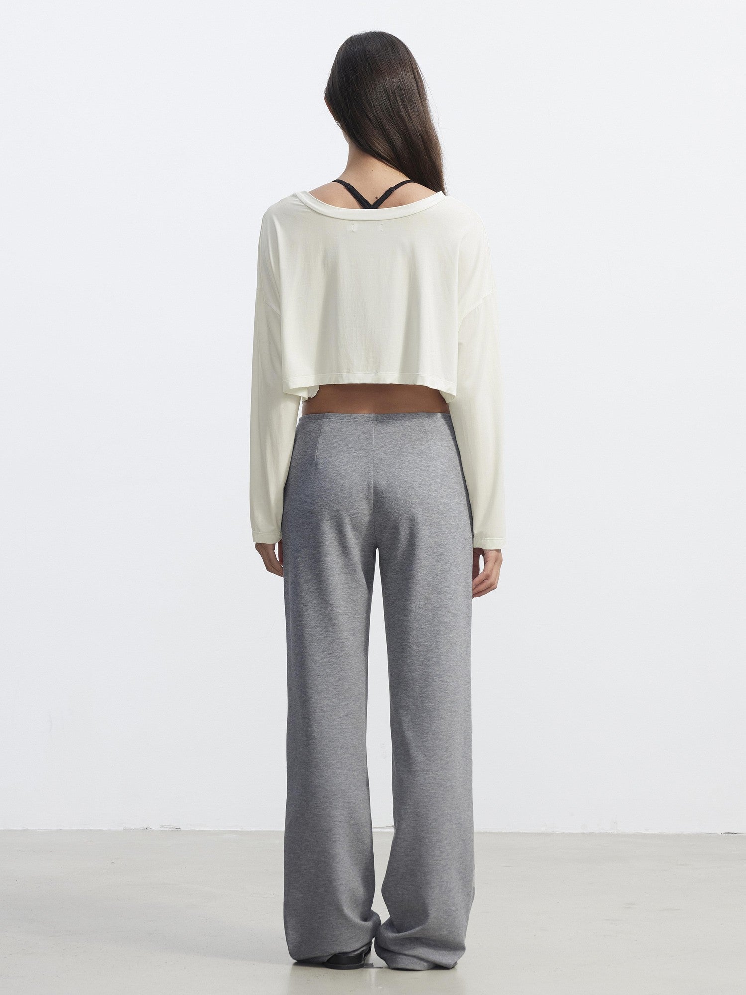 AFTADAWN Asymmetric One Shoulder Loose Cropped Women&