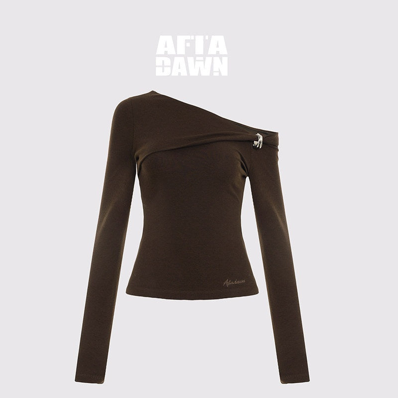 AFTADAWN_Asymmetric_Ruched_Off_Shoulder_Women&