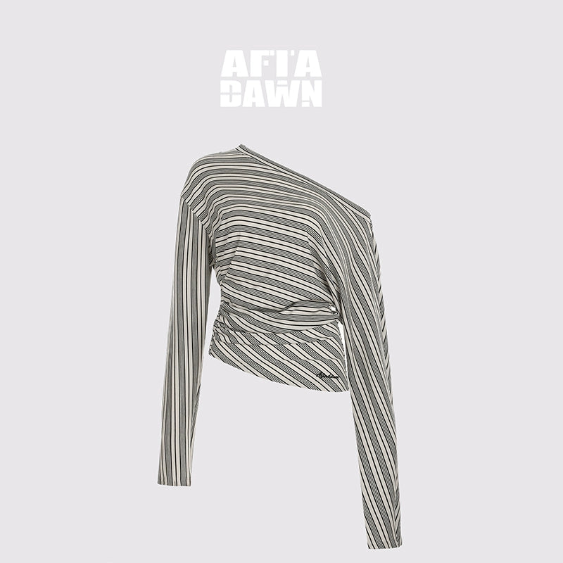 AFTADAWN_Asymmetric_Shoulder_Layered_Ruffle_T-shirt_MISSTT