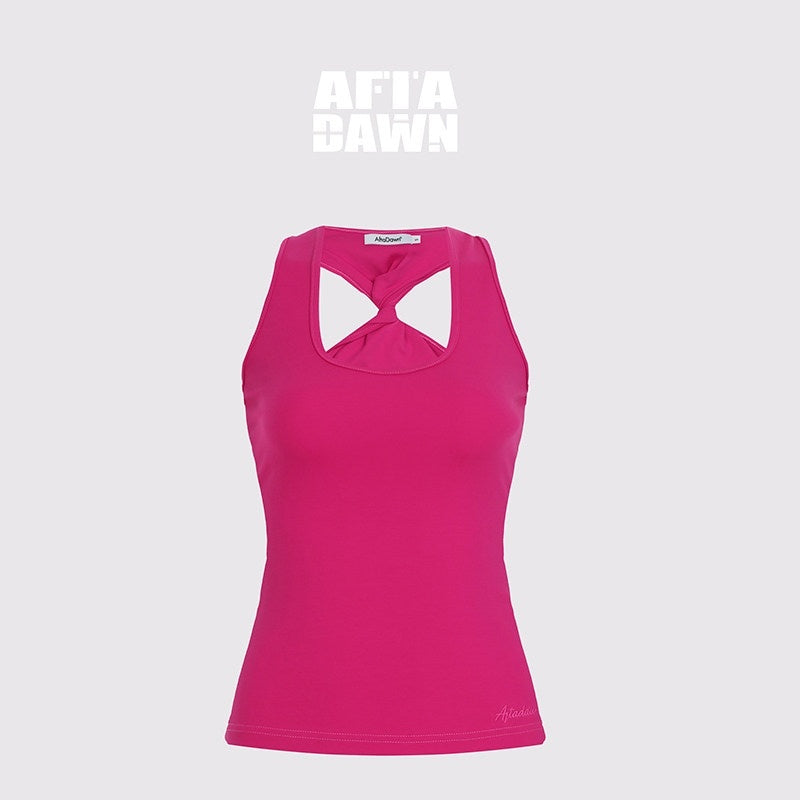 AFTADAWN_Asymmetric_Twist_Knot_Backless_U_Neck_Women&