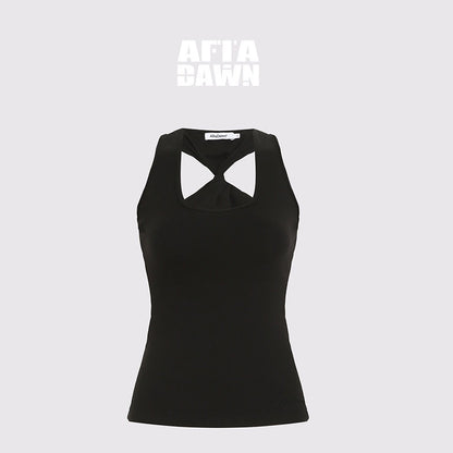 AFTADAWN_Asymmetric_Twist_Knot_Backless_U_Neck_Women&