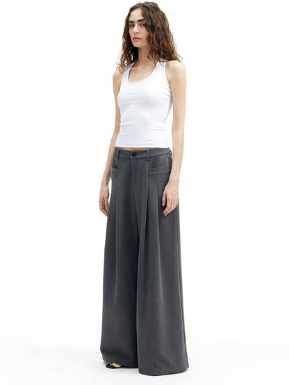 AFTADAWN Asymmetric Twist Knot Backless U Neck Women&