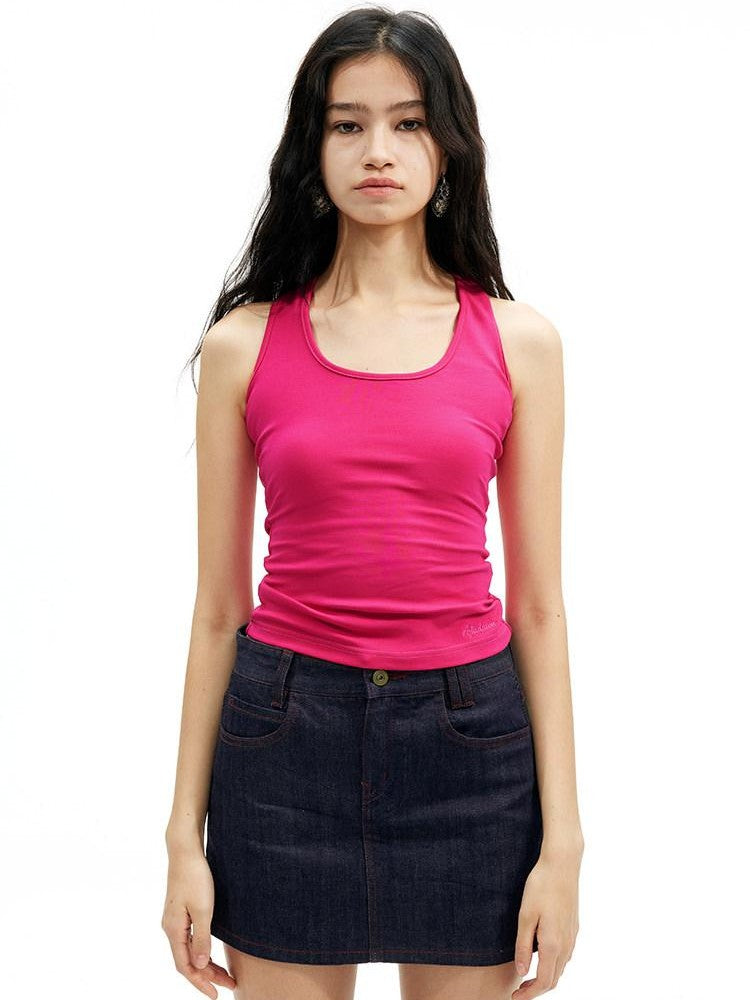 AFTADAWN Asymmetric Twist Knot Backless U Neck Women&